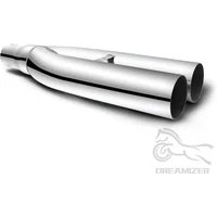 Universelle 2,5" in 3'' out 19" lange Edelstahl-Spritzrohre, Auspuffschalldämpferspitze, einfach auszutauschen