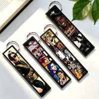 Michael Jackson Anime Key Fobs Manga Key Tags Cool Keychains for Women Men Car Key Ring Cosplay Accessories Friends Gifts Toy