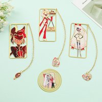 Hazbin Hotel Book Mark Punk Personalised Metal Book Clips Halloween Anime Peripheral Reading Marker Stationery School Supplies