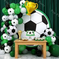 Children's Football-Themed Party Decor, Balloon Garlands, Boys' Birthday Balloons, Green Latex Balloon Garland Kit, DIY Party