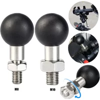 25mm Mounts Mirror Seat Ball Head M10 M8 Screw Ball Head Mount Adapter M8 M10x1.25 Male Thread Mount for Motorcycle Phone Holder