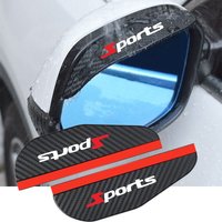 2 PCS Car Rearview Mirror Sun Visor Rain Eyebrow Visor Carbon Fiber Car Rearview Side Snow Rain Cover Kit Car Mirror Accessories