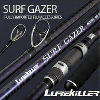 ZZ46 4.2m 545g Fuji KW Ring Reel Seat Lurekiller 46T Carbonfiber Full X Wrapped SurfCasting Rod Bait 100-300g Surf Gazer