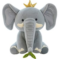 25CM Cute New Crown Elephant Plush Toy Pink Bow Female Elephant Doll As A Birthday And Christmas Gift For Children