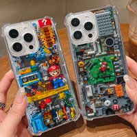 Cool M-Marios Building Blocks Phone Case for Apple iPhone 17 Air 16 15 14 Plus 13 12 11 Pro Max Anti-drop Soft Transparent Cover
