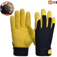 Cowhide Leather Work Gloves Safety Protection Labour Garden Sports Motorcycle Driver Workers Work Welding Wear-resistant Gloves