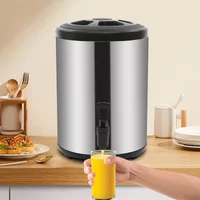 Hot & Cold Water Dispenser Stainless Steel Boiler Warmer Coffee Urn with Cover Kettle Hot Boiler Warmer Drink Server Dispenser