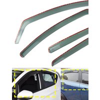 4pcs Tint Wind Deflectors For Ford Fiesta MK7 Hatchback 5 Door 2008-2017 Side Window Wind Rain Sun Guard Deflector Edgevisors