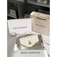Mack Jennifer Fashion Luxury Diamond Chain Crossbody Bag Women's Handbag Stylish Trendy Handheld Shoulder Bag Commuting