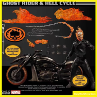 AliExpress Bandai 100% Original MEZCO ONE:12 GHOST RIDER HELL CYCLE In Stock Anime Action Collection Figures Model Toys
