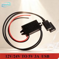DC-DC 12V 24V to 5V 3A 15W Step Down Type-C USB Car Power Supply Power Converter Output Adapter Voltage with Reverse Protection