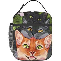 Warrior Cats Insulated Lunch Bag for Women Kids Leakproof Food Boxes Thermal Lunch Box Tote