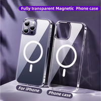 Original For Magnetic Charging Case For iPhone 14 15 13 12 11 Pro Max Mini XS XR 7 8 Plus SE 2020 Acrylic Cover