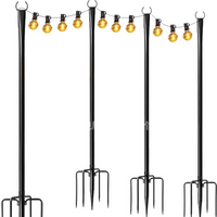 Top Quality Metal String Light Poles, Suitable for Outdoor Hanging Decoration Garden Backyard Patio Lighting Parties Weddings
