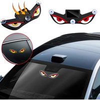 Wireless Solar Demon Eye Warning Ambient Light, No Wiring Needed Dynamic Moving Eye LED Lamp Neon Decor Accessory for Car Truck