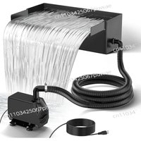 Pond Waterfall Spillway Kit with Pump And Spillway Corrugated Tubing 304 Stainless Steel Garden FountainLandscape decoration