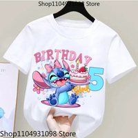 Kids Cartoon Alien T-Shirt Short Sleeve Cotton Tee Cute Graphic Toddler Boys Girls Summer Birthday Gift Tops