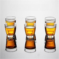 6pcs Sets Exquisite Small Wine Glass 20ml/26ml/35ml Personalized Baijiu Cup Foreign Wine Glass Party Transparent Whiskey Glass