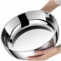 Large Capacity Rust Resistant Stainless Steel Mixing Bowl, Multipurpose Kneading & Food Storage Bowl for Kitchen Prep