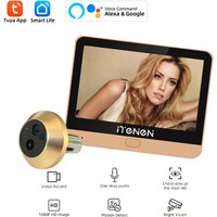 Inteligentna bezprzewodowa kamera wideo do drzwi Tuya, 2.4G Wifi, ekran 4.3 cala, 3MP, PIR, jednokierunkowe audio, cyfrowy wizjer do ochrony domu.