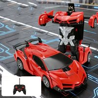 Transformable Remote-controlled Car, One-button Transformation and 360° Rotation for Car-robot, Suitable Gift for Children, Perf