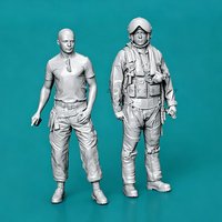 1/48 Resin Soldier model kits figure colorless and self-assembled A-2313