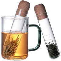 Creative Glass Tea Infuser Pipe Glass Design Tea Strainer For Mug Fancy Filter For Puer Tea Herb Tea Tools With Cork Stopper