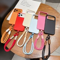 Lanyard Phone Case For iPhone 17 Pro Max 16 15 Plus 14 13 12 Air With Wrist Rope Anti-loss Shockproof Protection Cover