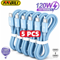 NNBILI 5 Stück 120W USB Typ C zu Typ C Kabel für iPhone 18 17 16 Schnellladung für Huawei Xiaomi Samsung S26 Schnellladekabel