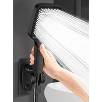 New Pura Big Panel 7 Modes Large Flow Shower Head High Pressure Water Saving Hose Rain Shower Faucet Bathroom Accessories Set