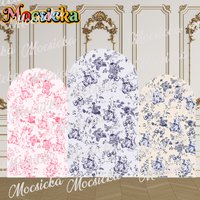 Mocsicka couverture d'arc à 2 côtés fleur ours arc ruban décoration toile de fond mur bébé douche enfants fête d'anniversaire Photo bannière accessoires