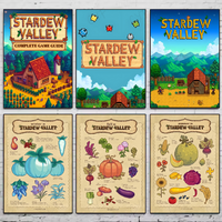 1PC Game S-Stardew Valley Poster Stickers Waterproof Wall Art For Living Bedroom Retro Room Decor Gift High Quality Print