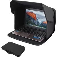 Foldable Laptop Sun Shade Privacy Cover, Portable Anti-Glare Screen Hood Outdoor Laptop Protector Storage Bag