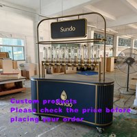 custom.Custom Perfume Bar Dispenser Display Stand Sampling Fixture Showcase Cabinet Adjustable Counter Large Storage Retail