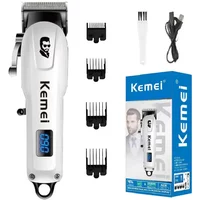 Kemei Mini Leistungsstarker Kabelloser Haarschneider Elektrischer Professioneller Barber-Trimmer Bart-Haarschneidemaschine Wiederaufladbar