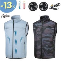 Sunscreen Coats for couples Breathable Sports Waterproof Fan cooling Jacket Summer UV Protection Outdoor Fishing Skin Vest