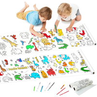 300cm Coloring Paper Roll for Kids Children's Drawing Roll DIY Color Filling Graffiti Paper-cut Painting Educational School