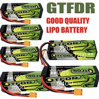 GTFDR 4S 3S HV 11.1V 14.8V 15.2V LIPO BATTERY 5200MAH 6200MAH 7200MAH 8400MAH 9400MAH 100C 140C for RC Car 1/10 1/8 Buggy truggy
