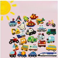 AliExpress NONE 15pcs Transport Tool Taxi Bicycle Bus Fridge Magnets Car Rocket Truck Whiteboard Sticker Refrigerator Decoration Magnet Message.