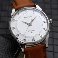Baltany Men Automatic Watch 38.5mm Ultrathin Case Mechanical Wristwatch Sapphire 5ATM Waterproof Luminous Miyota 9039