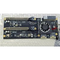 Dual Wide Dual Slot GPU Bracket PEX8749 PCIe 3.0 X16 X8 Expansion Card with ATX Power