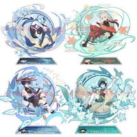 Anime Figure Game Scaramouche Barbatos Cyno Xiao Kaeya Acrylic Stand Model Plate Desk Decor Standing Sign Fans Gifts