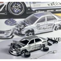 **Pre-order** Peako 1:64 Lancer Evolution EVO IX Metallic Silver Diecast Model Car