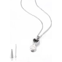 Fashion Infinity Love Pet Claw Urn Pendant Necklace for Women Memorial Cremation Cat Dog Ashes Keepsake Stainless Steel Jewelry