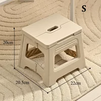 Portable Thickened Folding Stool Lightweight Space Saving Foot Stool For Home Outdoor Camping Fishing Simple Design