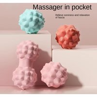 Massage Ball Textured Yoga Physio Roller Solid Dual Exercise for Foot Neck Shoulder Muscle Relief Relaxation Versatile