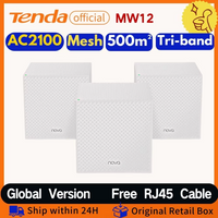 Tenda Mesh Wifi Router 2100Mbps MW12 Gigabit Dual Band Wireless Roteador AC2100 2.4&5GHz Network Mesh Range Extender Cover 500m² image 4