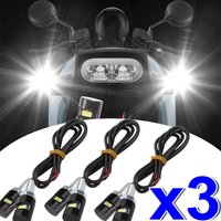 Motorcycle LED Eagle Eye Shape 5630 SMD Universal Mini License Plate Light Turn Signal Turn Indicator Tail Light Brake Fog Lamp