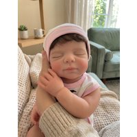 1 Pc 18 Inch Pascale Soft Silicone Bebe Reborn Baby Girl Handmade Bebe Silicone Newborn Baby Girl With Rooted Hair