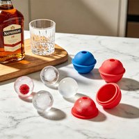 Single-Cavity Whiskey Ice Ball Making Silicone Mold Easy To Remove Large Round Ball Ice Cube Molds Vailable in Multiple Colors